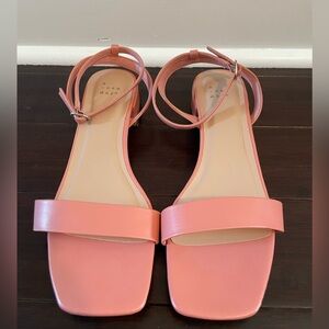 Pink Low Heel Sandals